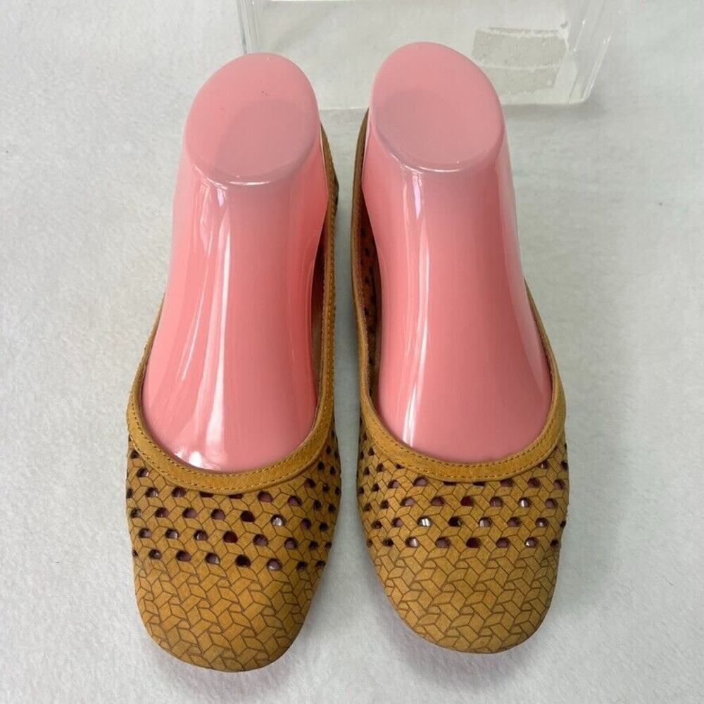 Gentle Souls Flats Womens 6.5 Eugene Travel Ballet Perforated Leather Slip On